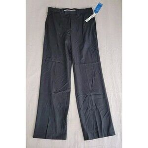 Perry Ellis Dress Pants Mens 36x34 Gray Flat Performance Luxe Stretch Office NEW
